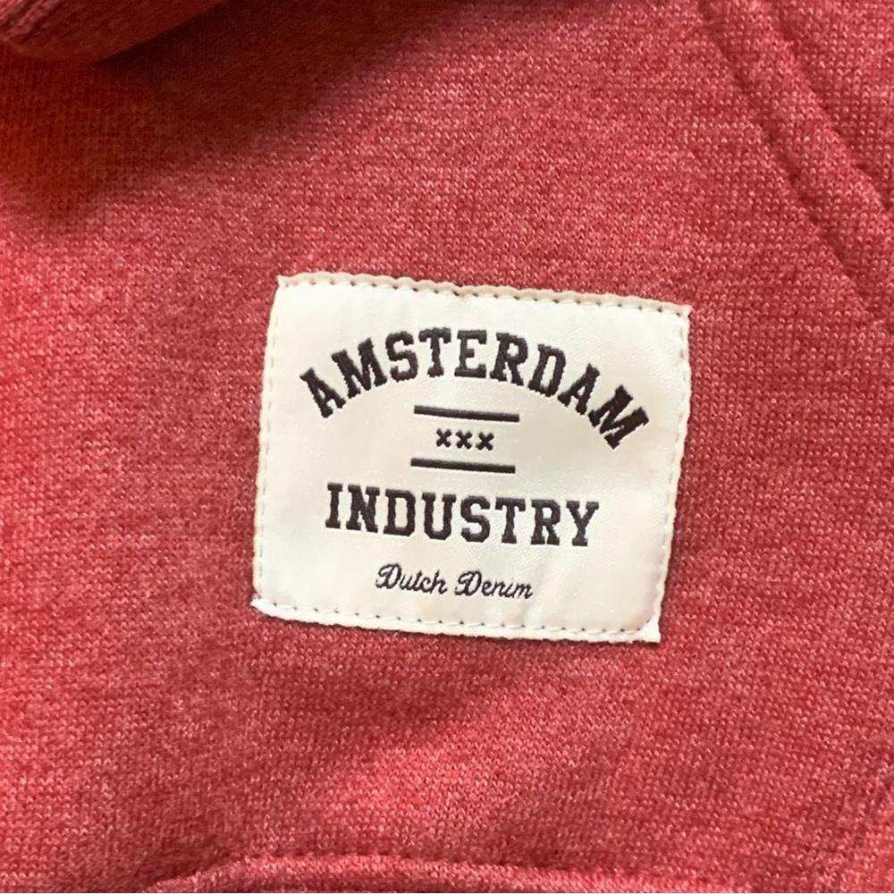 ⭐️SOLD⭐️Women's Dutch Denim Amsterdam Industry Hoodie | Small | Cranberry - Picture 6 of 9
